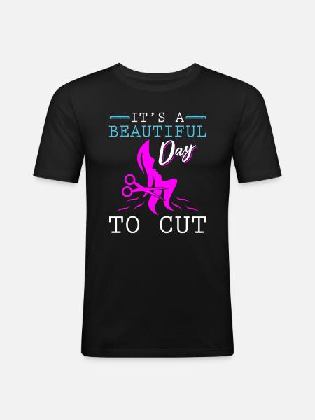 Coiffeur Coiffeur - T-shirt près du corps Homme - noir