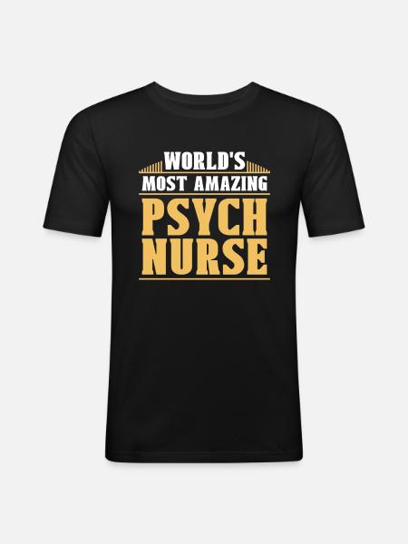 Krankenschwester - Männer Slim Fit T-Shirt - Schwarz