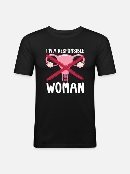 Hysterectomy - Men's Slim Fit T-Shirt - black