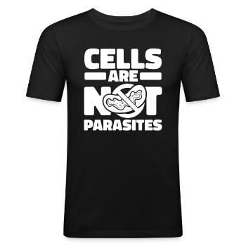 Biologie Biologe Zellen Molekularbiologe - Männer Slim Fit T-Shirt - Schwarz - Vorne - Nik (191cm)