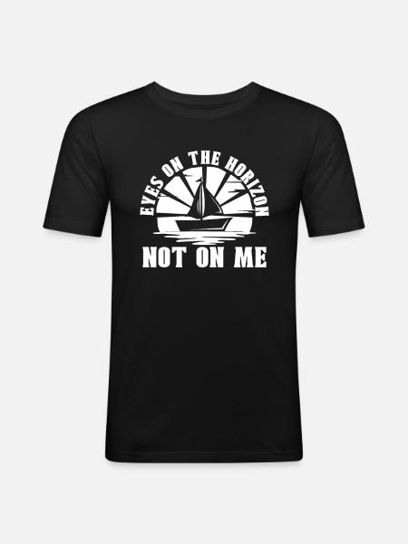 Sailing Sailboat - Men's Slim Fit T-Shirt - black