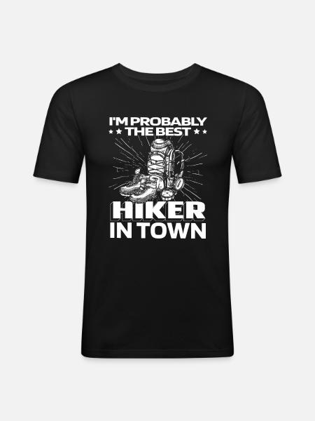 Hiking Hikers Funny - Men's Slim Fit T-Shirt - black