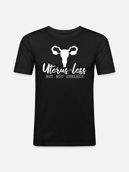 Hysterectomy Lustig - Men's Slim Fit T-Shirt - black