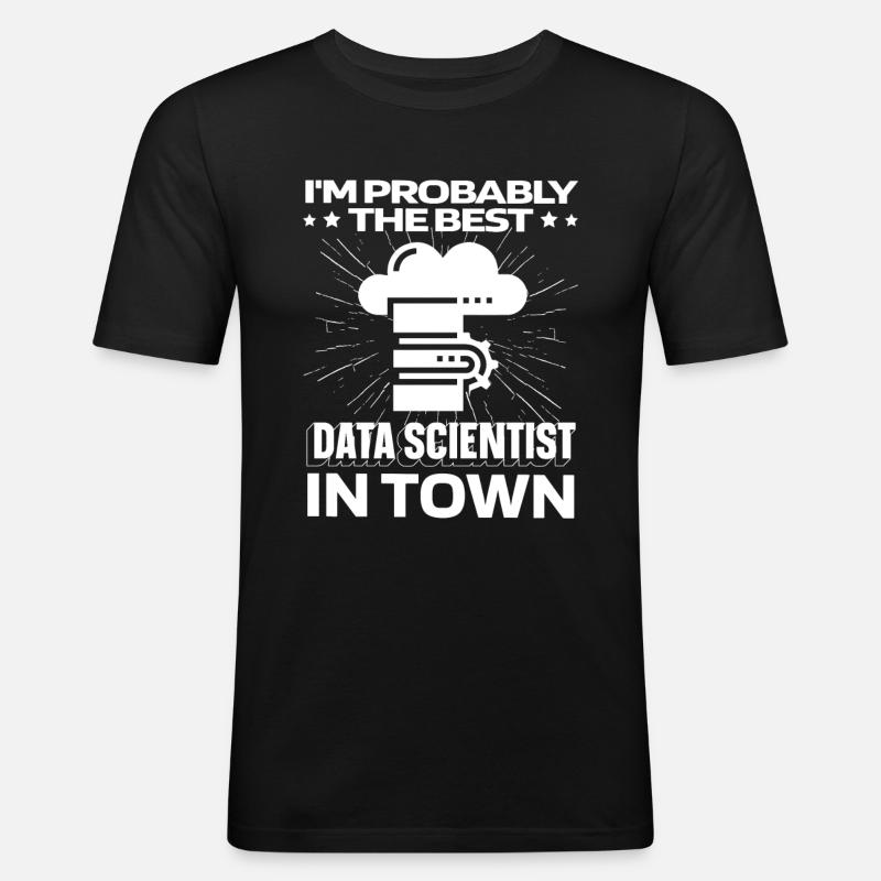 Data Science Data Analyst Server - Men's Slim Fit T-Shirt - black