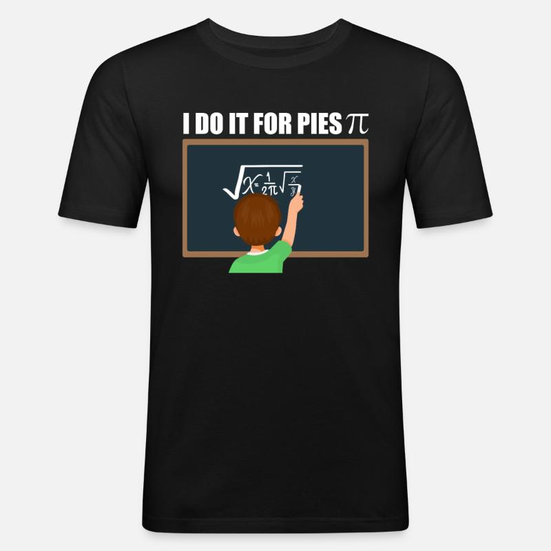 Math Calculus Pi - Men's Slim Fit T-Shirt - black