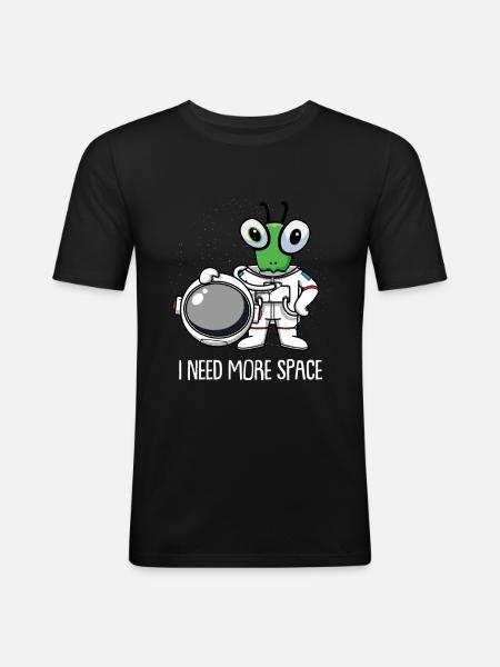 Mantis Praying Mantis Astronaut - Men's Slim Fit T-Shirt - black