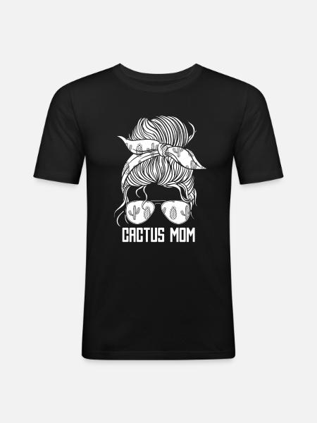 Cactus Garden - Men's Slim Fit T-Shirt - black