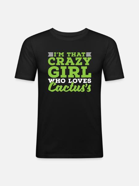 Cactus Garden - Men's Slim Fit T-Shirt - black