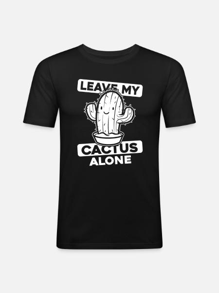 Cactus Garden - Men's Slim Fit T-Shirt - black