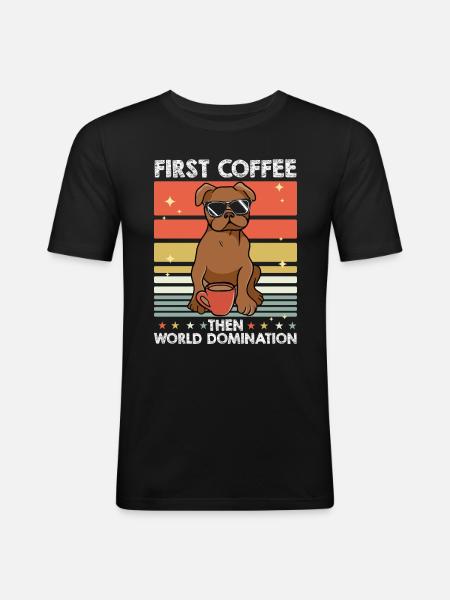 Bulldog Coffee - Men's Slim Fit T-Shirt - black