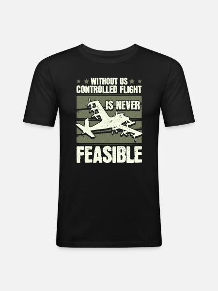Mécanicien d’aéronefs - T-shirt près du corps Homme - noir