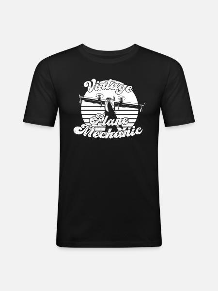 Mécanicien d’aéronefs - T-shirt près du corps Homme - noir