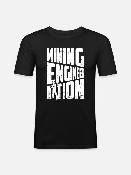 Engineer Miner Mining Engineer - Men's Slim Fit T-Shirt - black