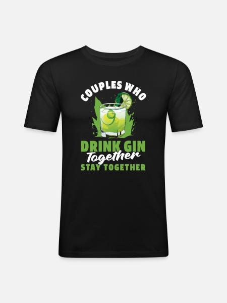 Gin Pair - Men's Slim Fit T-Shirt - black