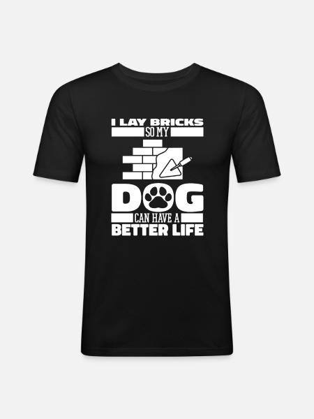Maurer Dog - Men's Slim Fit T-Shirt - black
