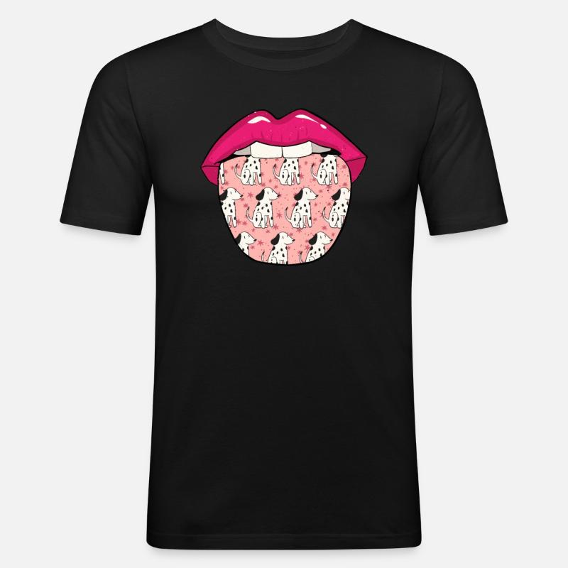 Lingua dalmata - Maglietta aderente da uomo - nero