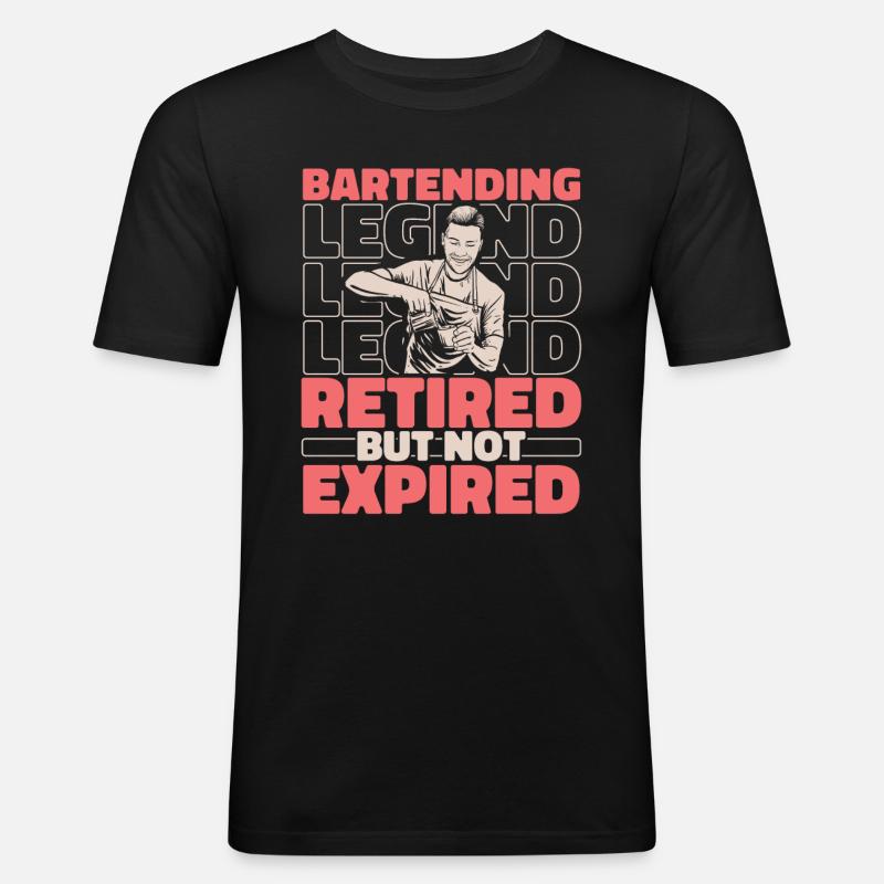 Bartender Retired Bartender - Men's Slim Fit T-Shirt - black