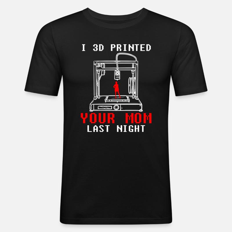 Entwickler Coder Programmierer 3D Drucker - Männer Slim Fit T-Shirt - Schwarz