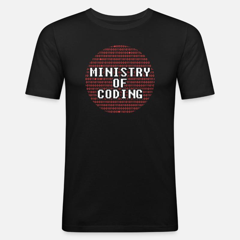 Développeur Codeur Programmeur Ministère - T-shirt près du corps Homme - noir