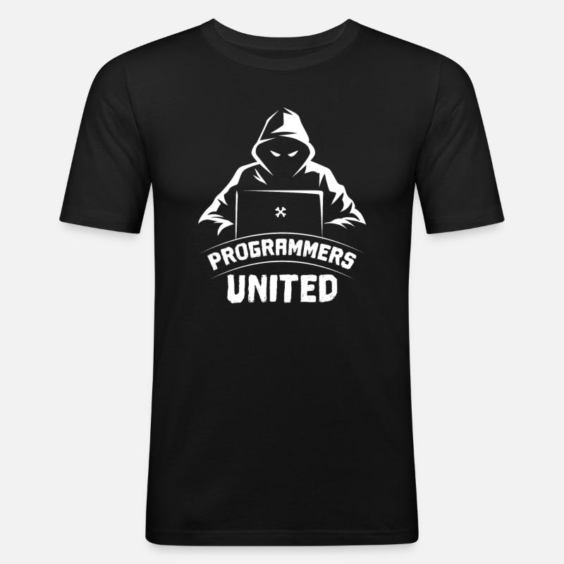 Developer Coder Programmer - Men's Slim Fit T-Shirt - black