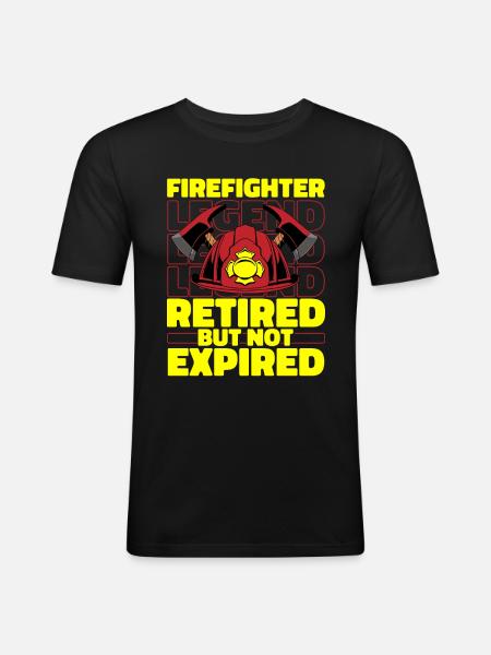 Retired firefighter - Men's Slim Fit T-Shirt - black