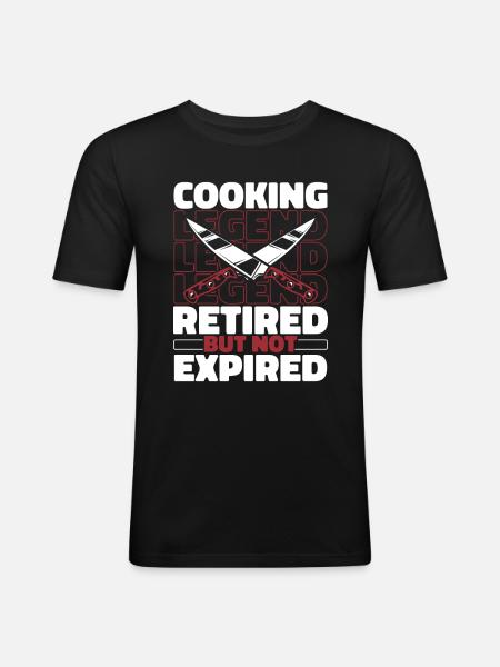 Chef cuisinier à la retraite - T-shirt près du corps Homme - noir