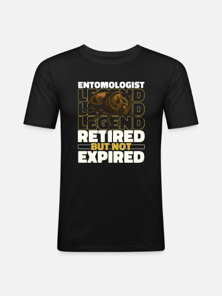 Entomology Entomologist Retired Insect - Men's Slim Fit T-Shirt - black