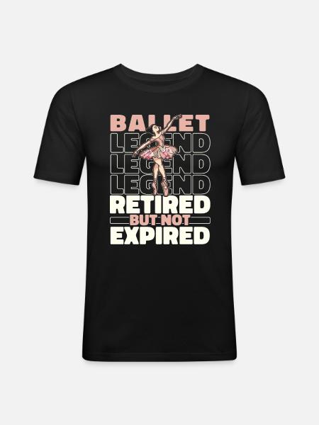 Retired Ballet Balerina - Men's Slim Fit T-Shirt - black