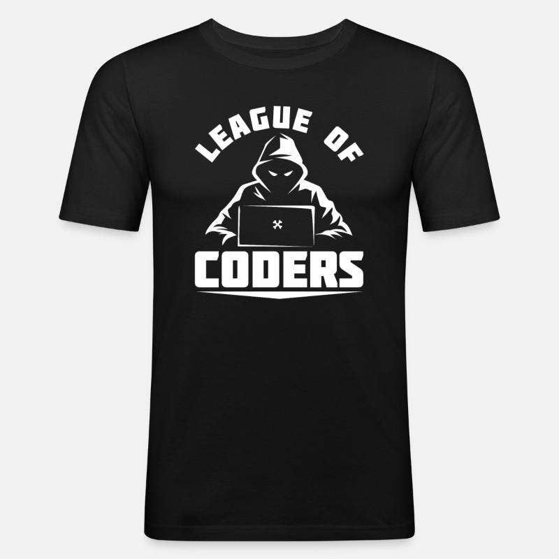 Developer Coder Programmer - Men's Slim Fit T-Shirt - black