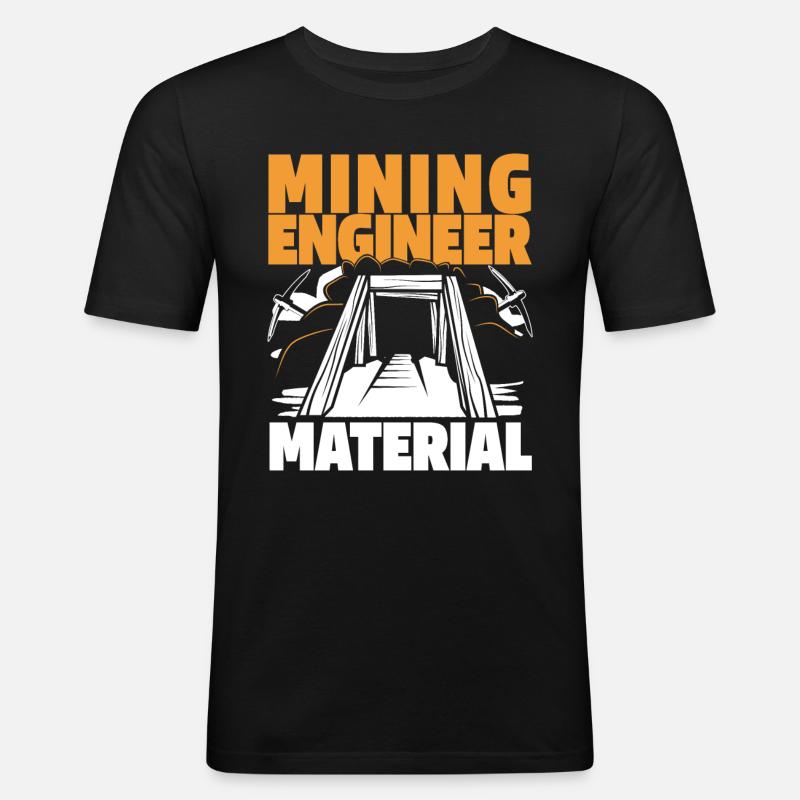 Engineer Mining Engineer - Men's Slim Fit T-Shirt - black