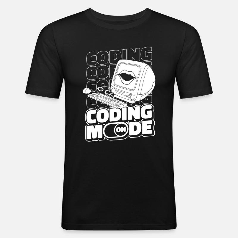 Entwickler Coder Programmierer Computer - Männer Slim Fit T-Shirt - Schwarz
