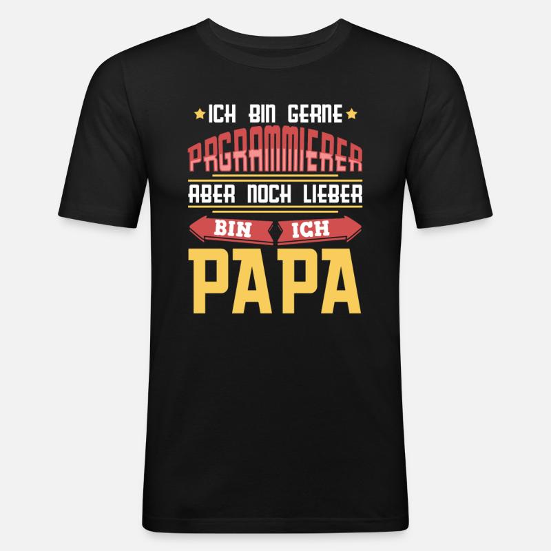 Entwickler Coder Programmierer - Männer Slim Fit T-Shirt - Schwarz