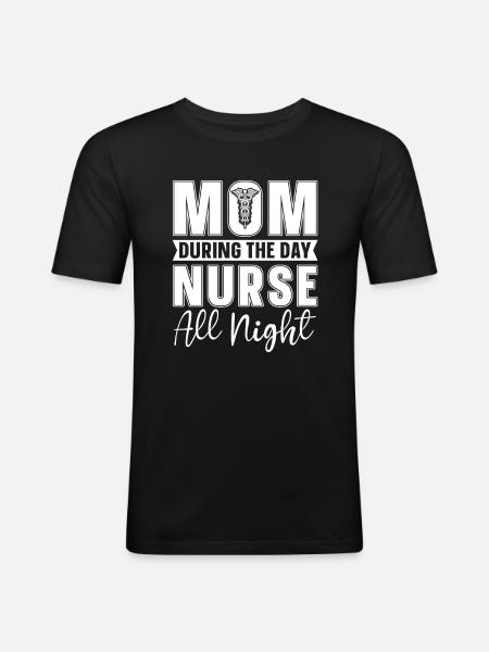Nurse Mom - Men's Slim Fit T-Shirt - black
