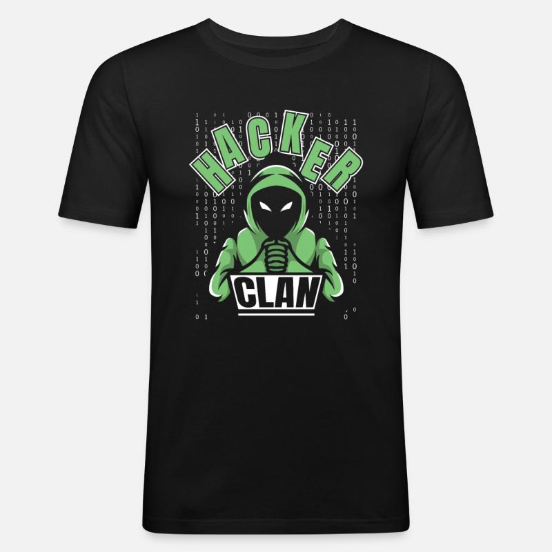 Entwickler Coder Programmierer Hacker - Männer Slim Fit T-Shirt - Schwarz