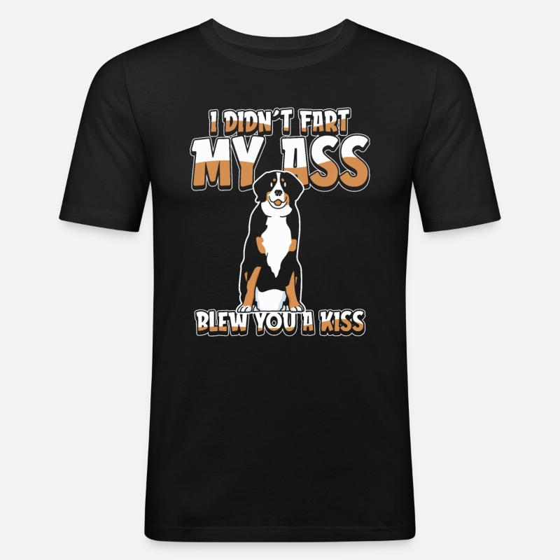 Bouvier bernois - T-shirt près du corps Homme - noir