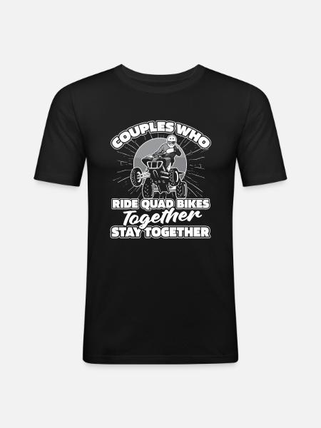 Paire de quads - T-shirt près du corps Homme - noir