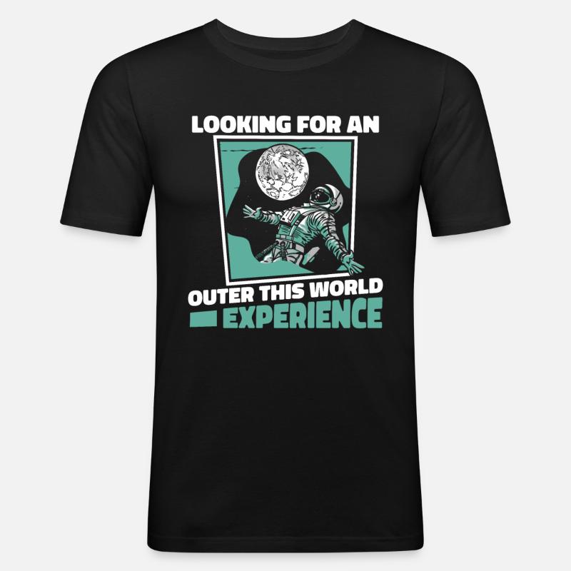 Space Space Astronaut Space Colonization - Men's Slim Fit T-Shirt - black