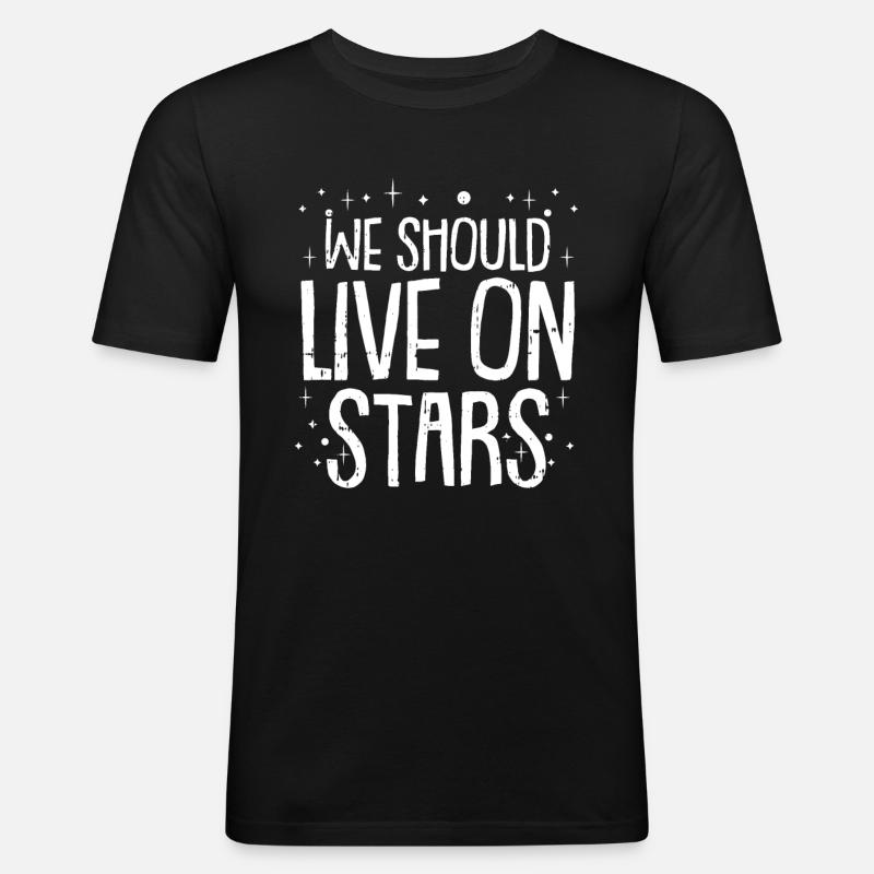 Space Space Space Colonization - Men's Slim Fit T-Shirt - black
