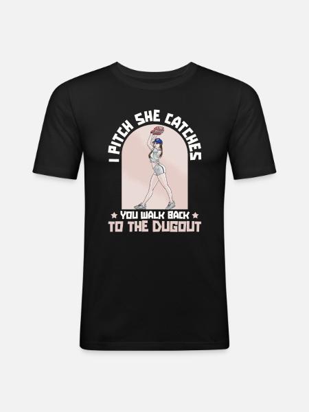 Softball Jug - Men's Slim Fit T-Shirt - black