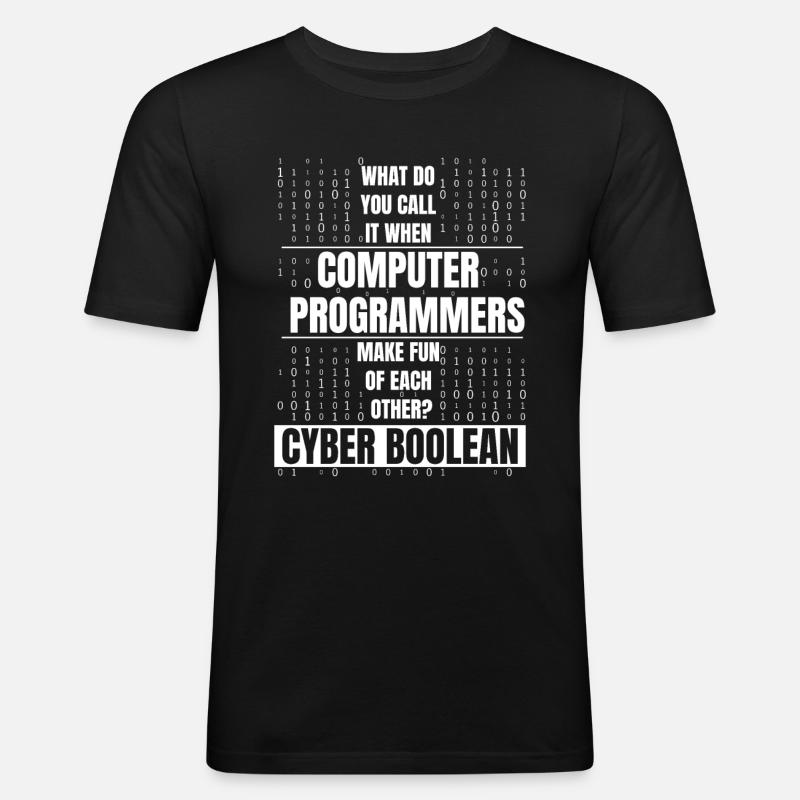 Entwickler Coder Programmierer Lustig - Männer Slim Fit T-Shirt - Schwarz