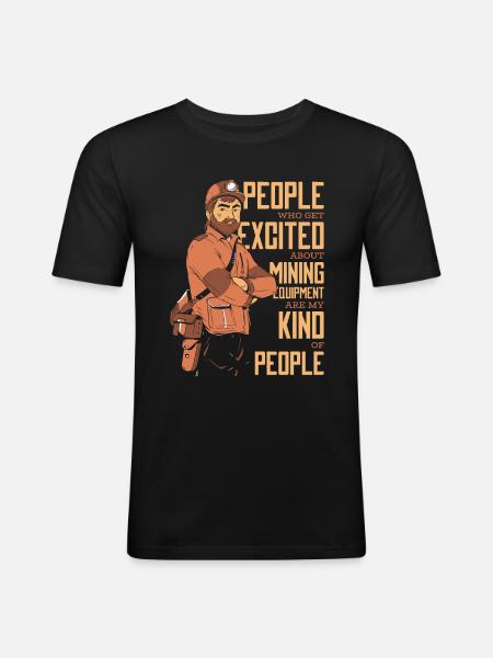 Engineer Lustig Mining Engineer - Men's Slim Fit T-Shirt - black