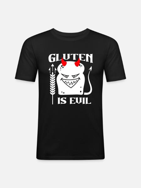 Gluten Free Devil - Men's Slim Fit T-Shirt - black