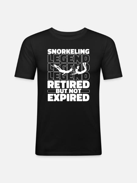 Schnorcheln Im Ruhestand - Männer Slim Fit T-Shirt - Schwarz