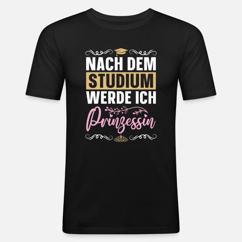 Prinzessin Lustig - Männer Slim Fit T-Shirt - Schwarz