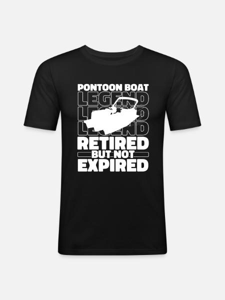 Pontonboot Im Ruhestand - Männer Slim Fit T-Shirt - Schwarz