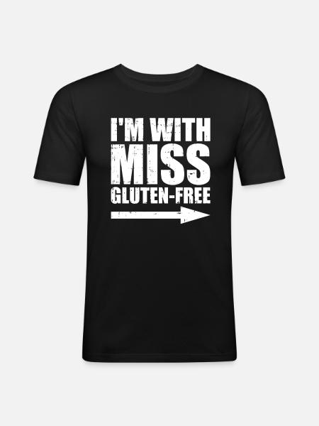 Gluten-free - Men's Slim Fit T-Shirt - black