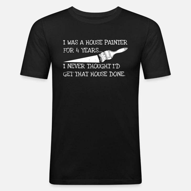 painter painter joke - Men's Slim Fit T-Shirt - black