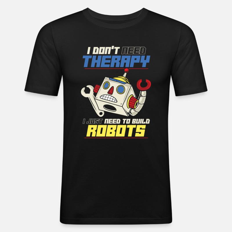 Robotics Ai robot - Men's Slim Fit T-Shirt - black