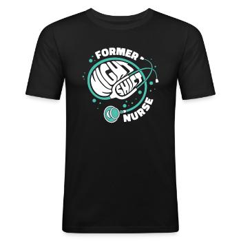 nurse stethoscope - Men's Slim Fit T-Shirt - black - Front - Nik (191cm)