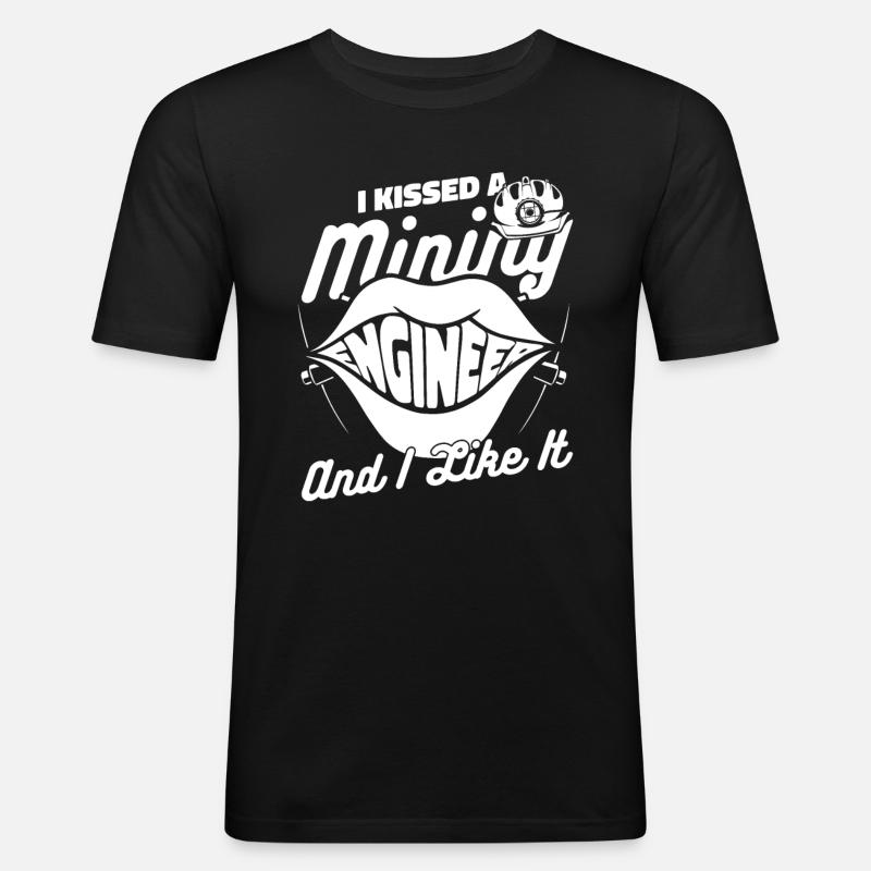 Engineer Kuss Mining Engineer - Men's Slim Fit T-Shirt - black